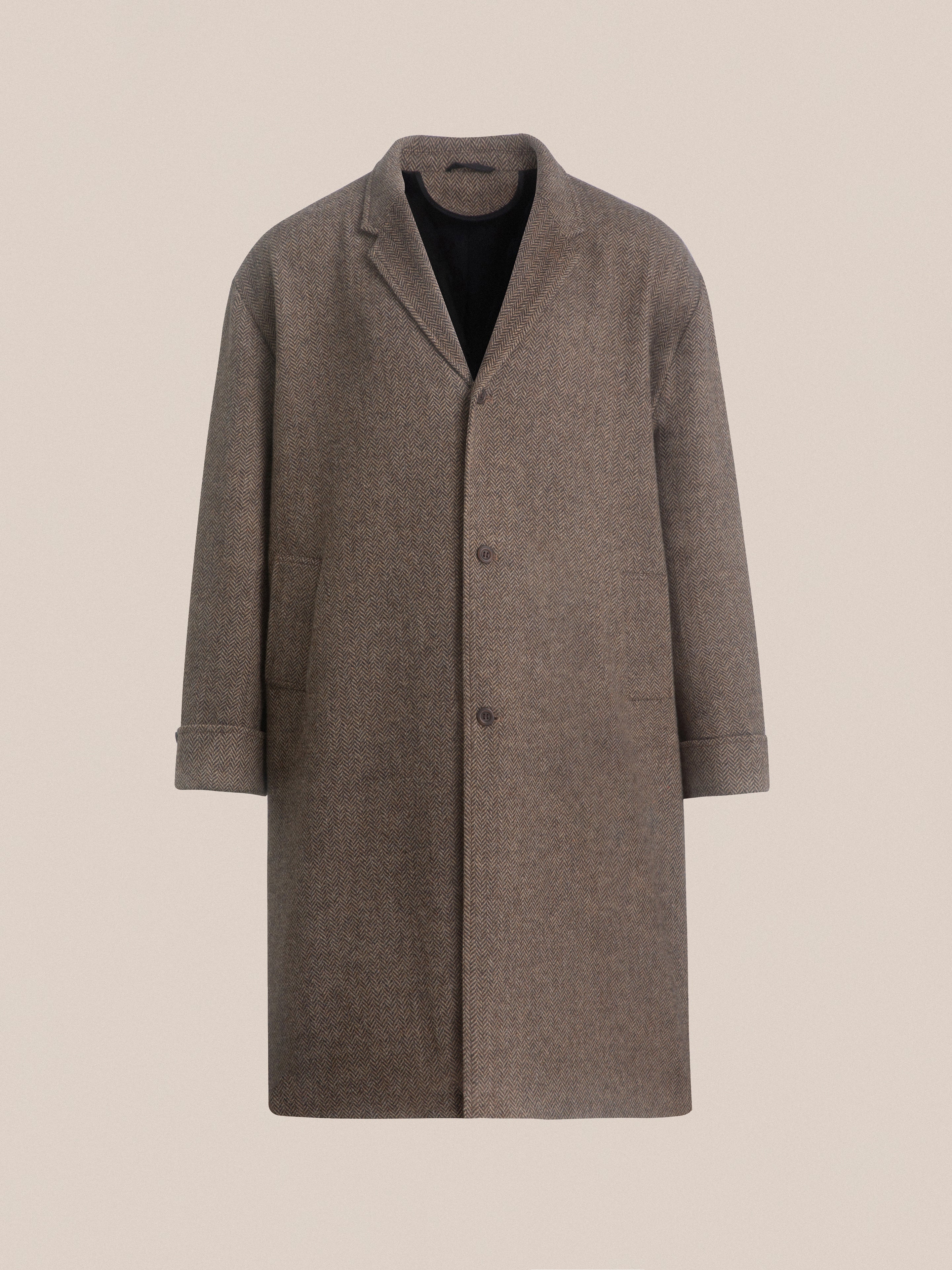 Elm Tweed Long Top Coat