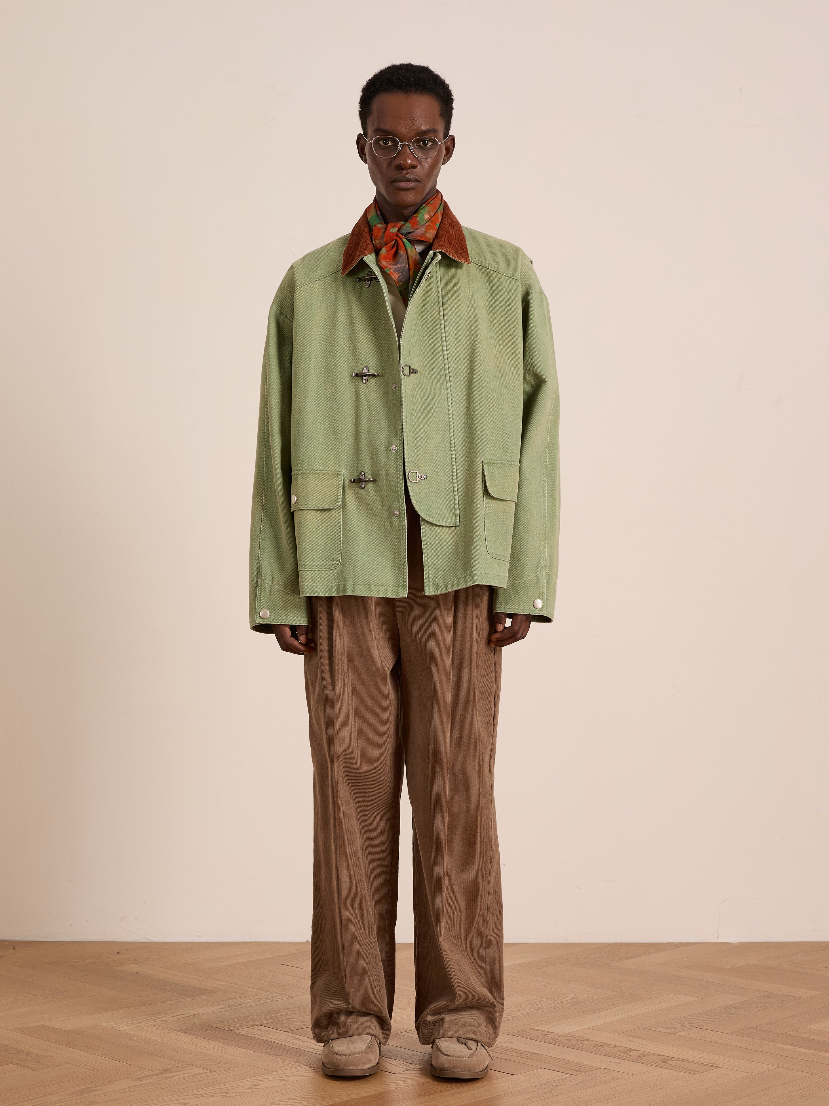 Washed Fireman Clasp Workshop Jacket