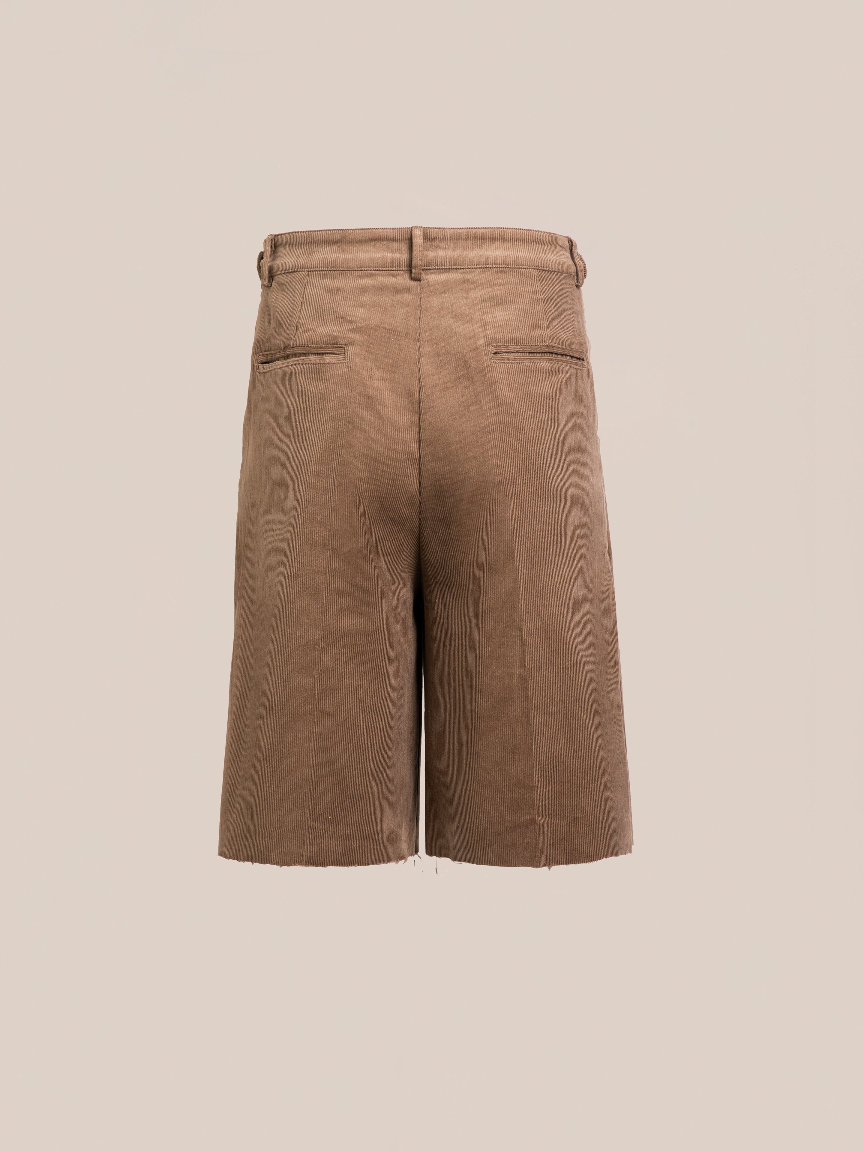 Corduroy Pleated Trouser Shorts