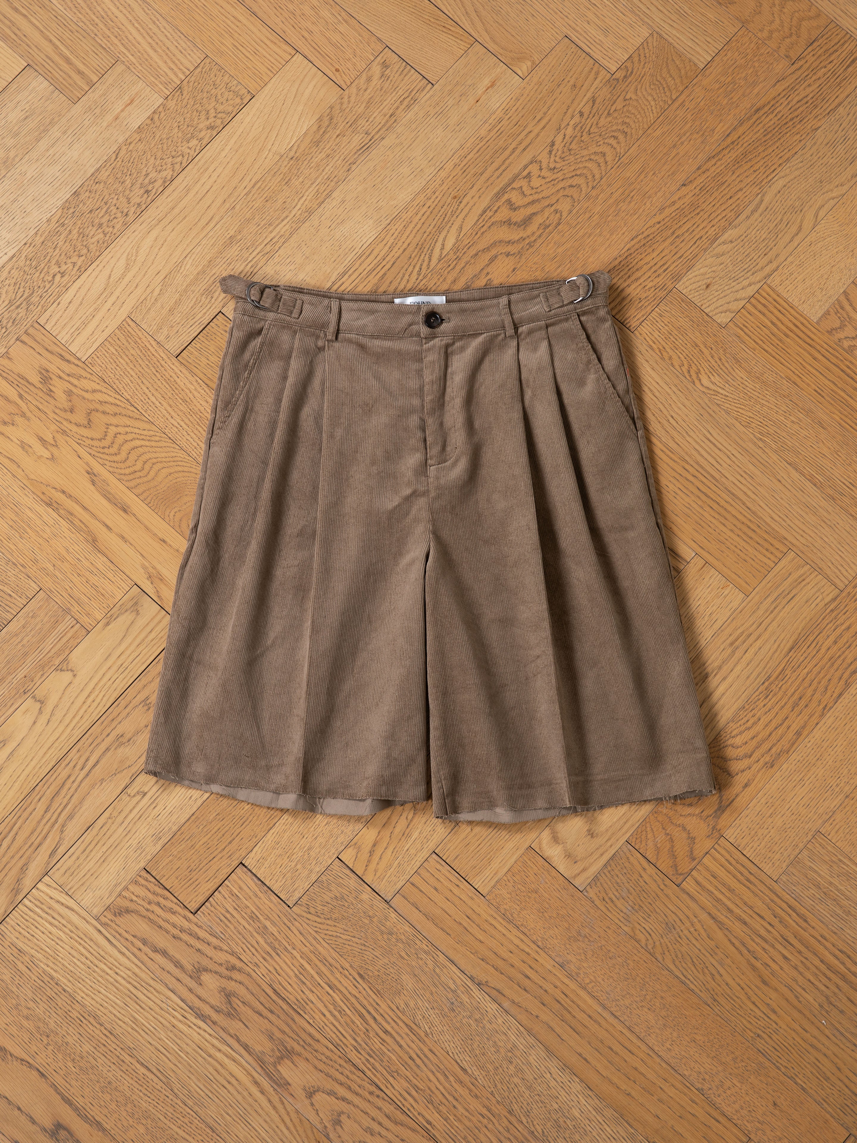 Corduroy Pleated Trouser Shorts