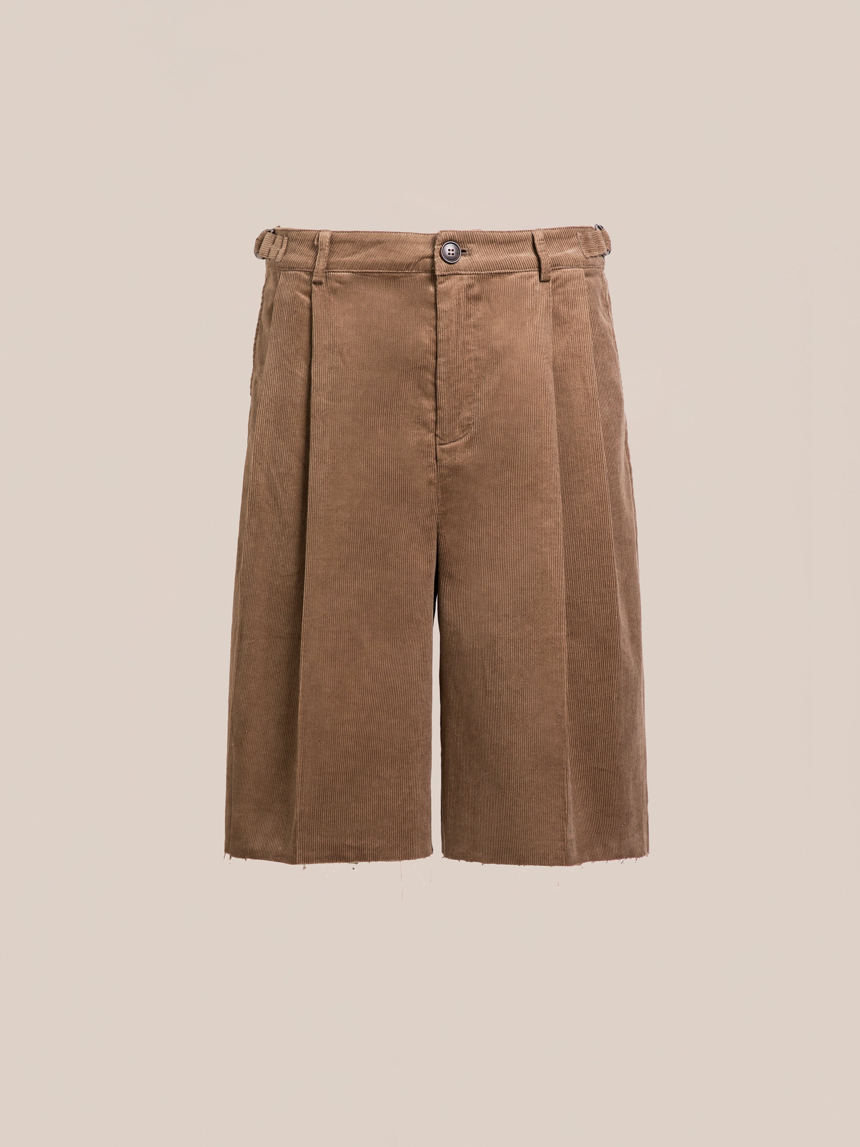 Corduroy Pleated Trouser Shorts
