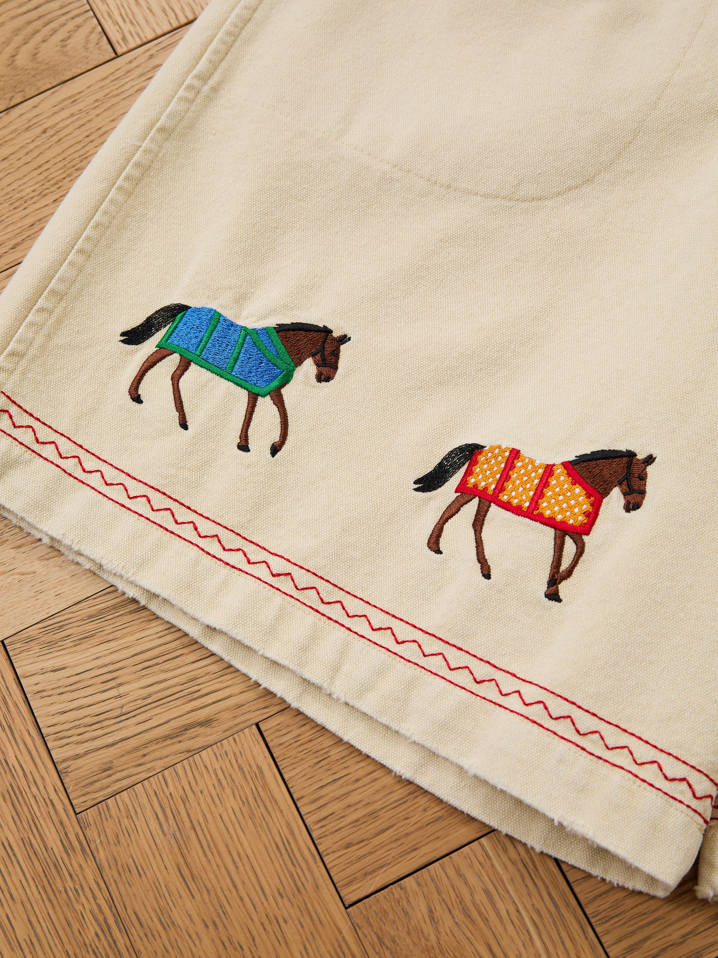 Embroidered Horse Shorts