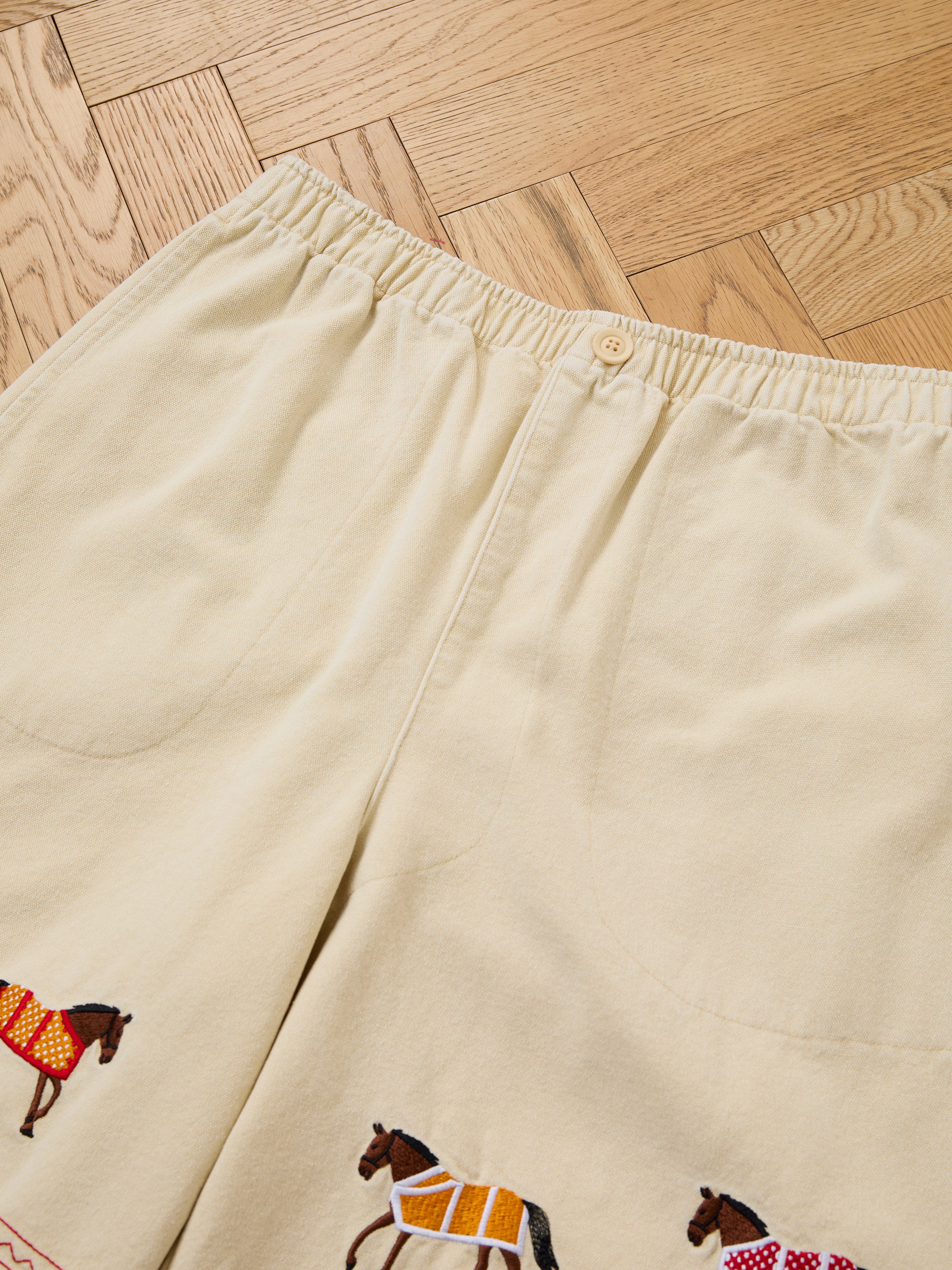 Embroidered Horse Shorts