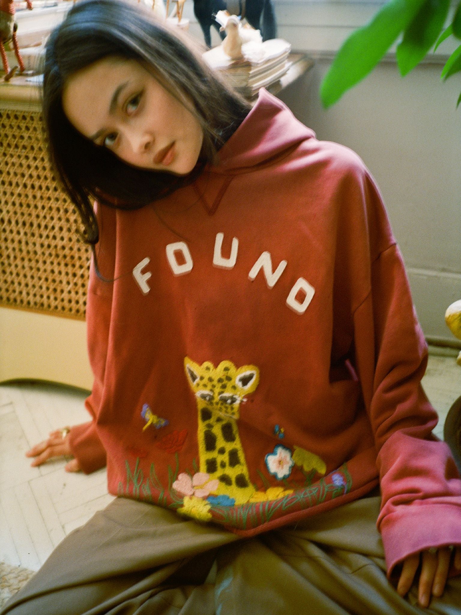 Embroidered Wildlife Hoodie