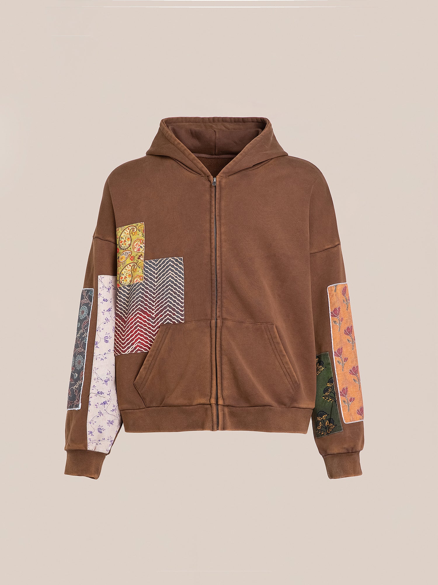 Patch work hoodie best sale