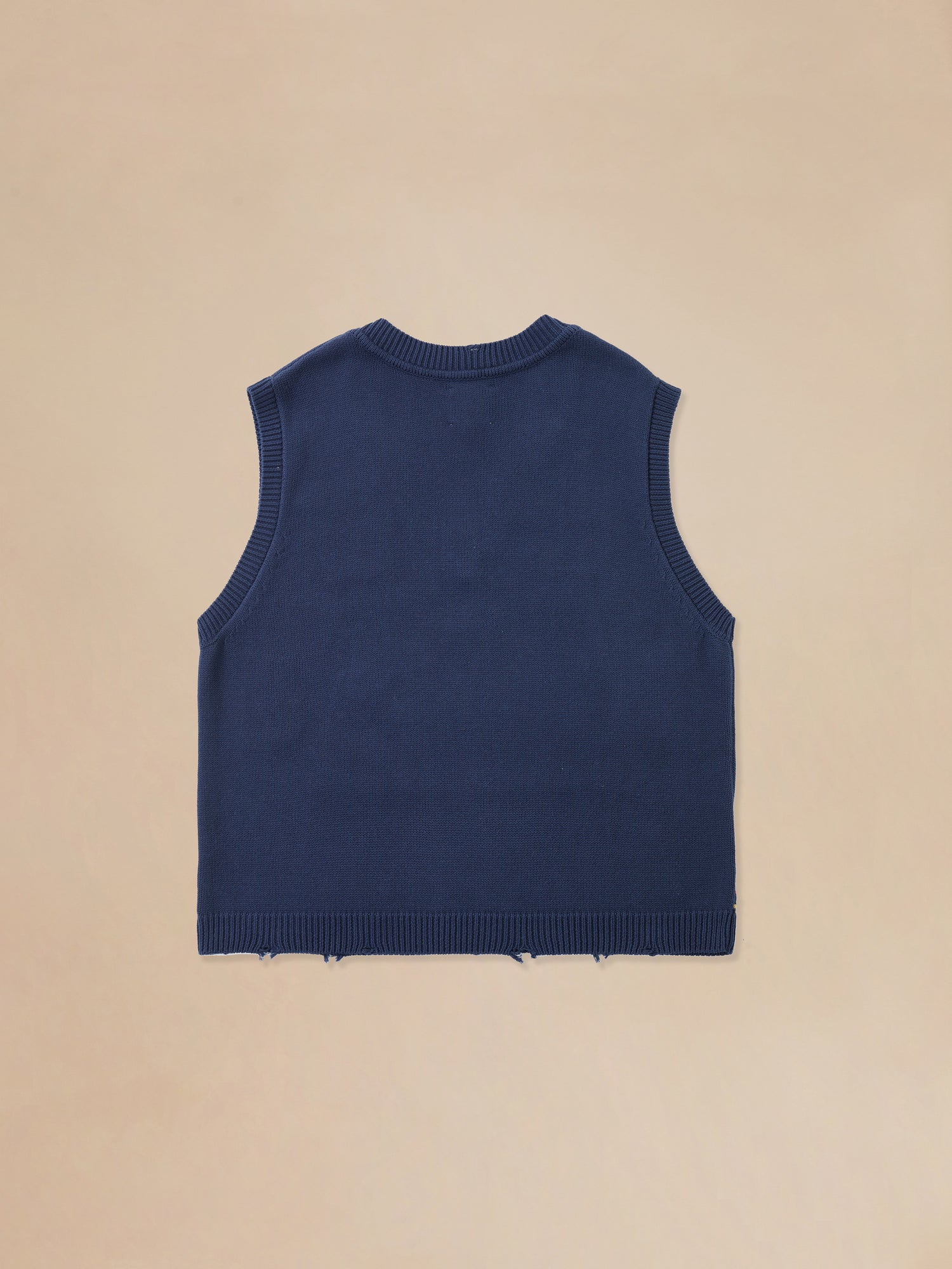 The back view of a Found Isle Horse Reverie Sweater Knit Vest.