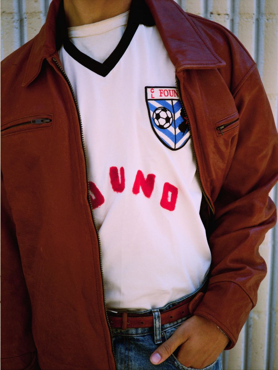 Marlboro Sun Faded Leather Racer Jacket