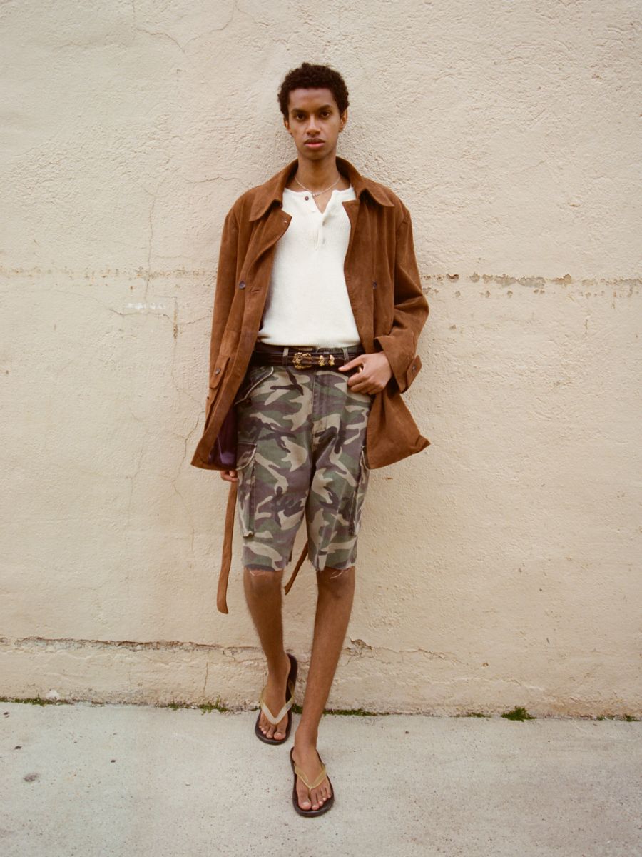 Double Breasted Suede Leather Jacket