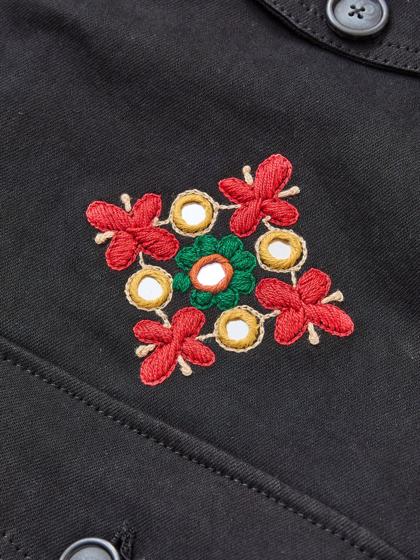 Mirror Ornament Hand Embroidered Work Jacket