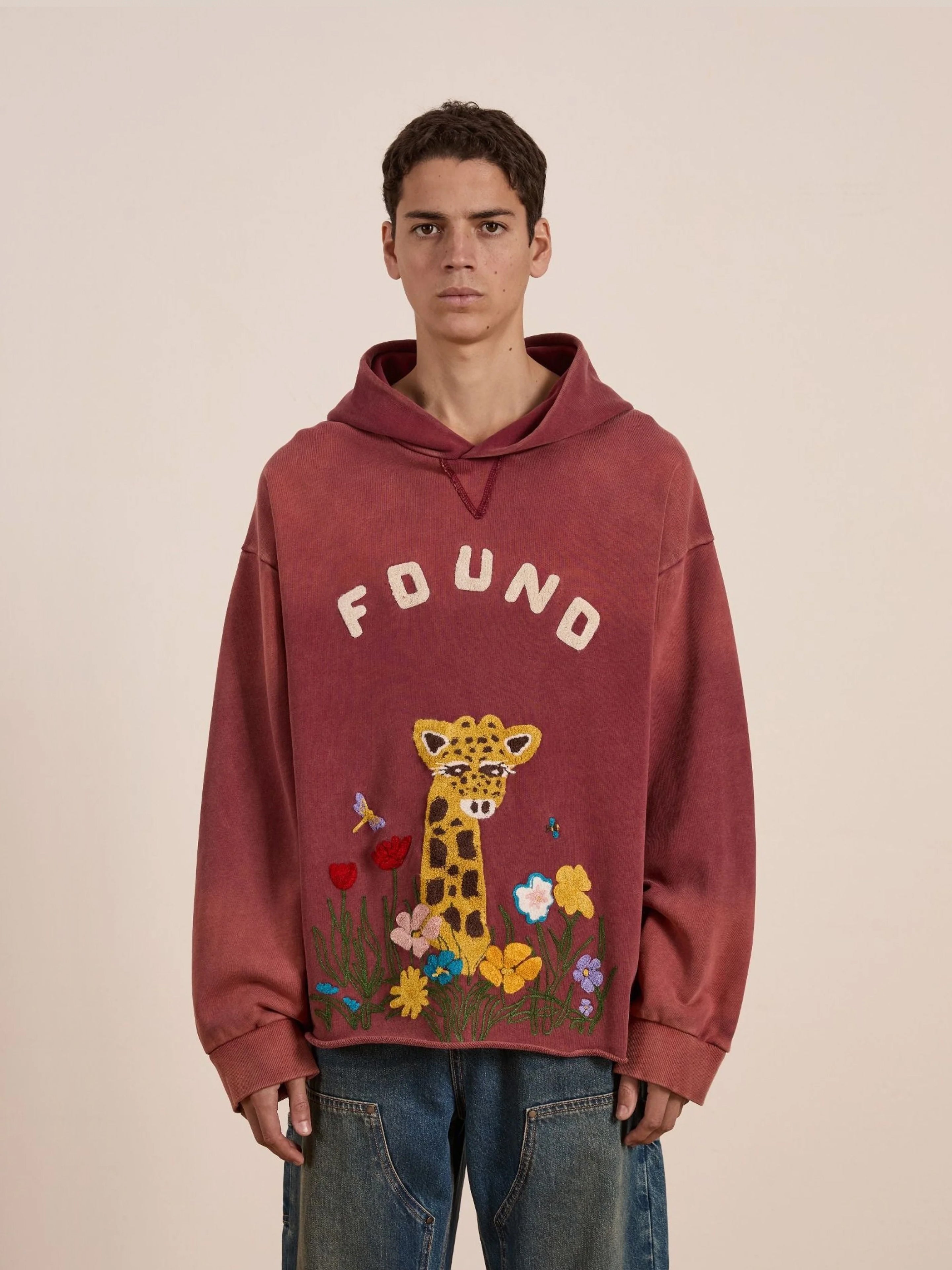 Embroidered Wildlife Hoodie