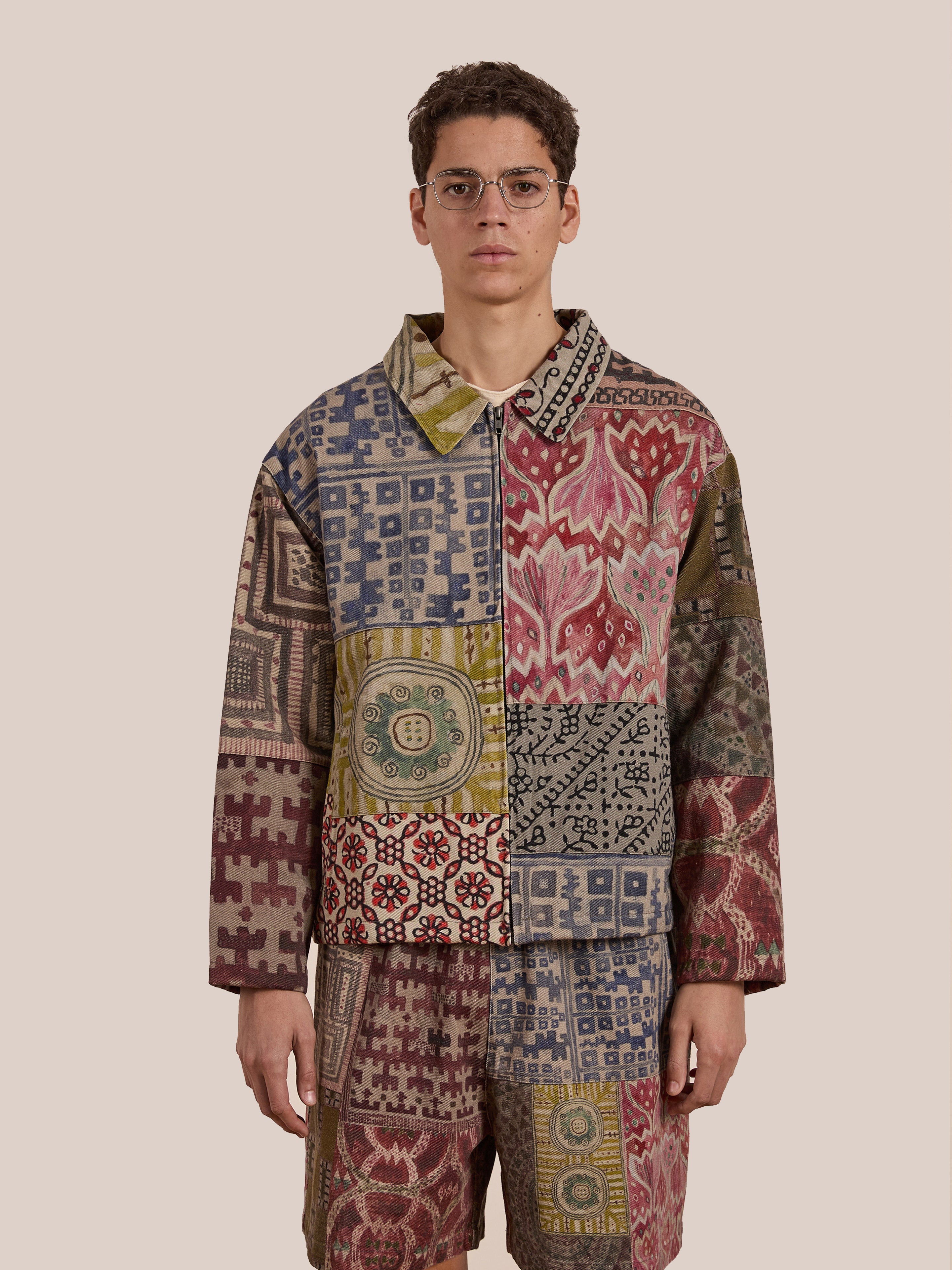 Watercolor Mosaic Work Jacket