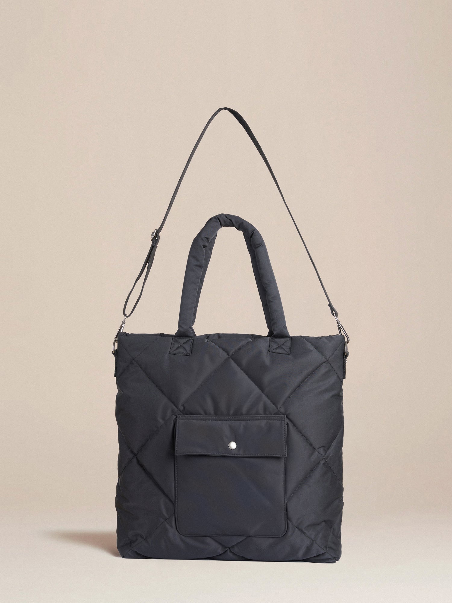The Dayer Nylon Quilted Bag in black.