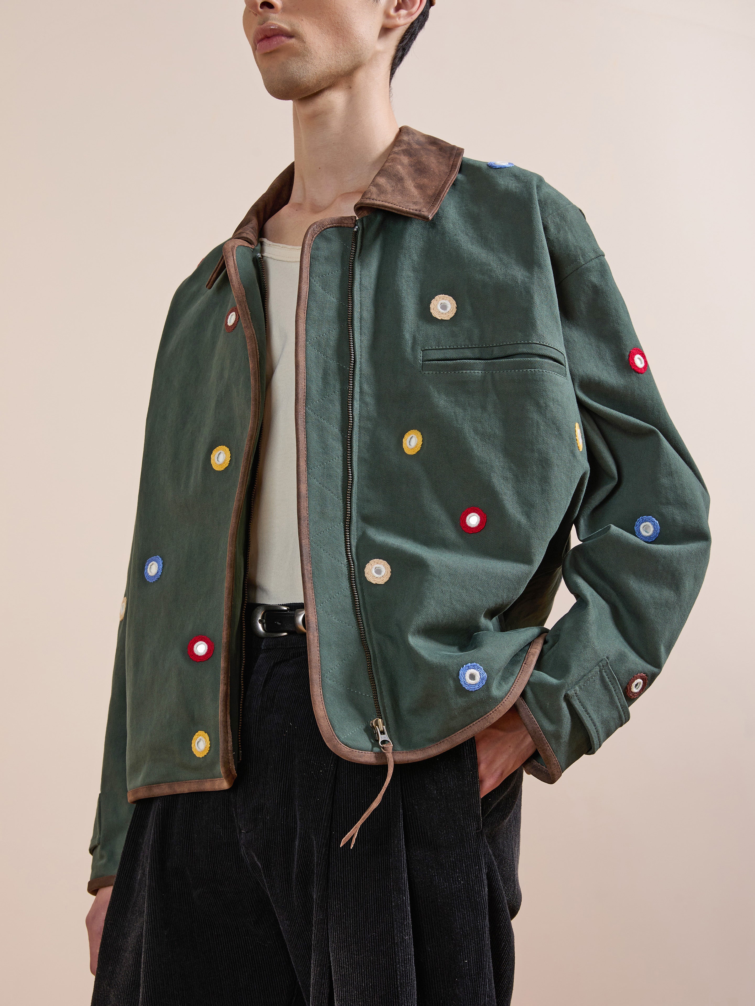 Hand Embroidered Mirror Abhala Jacket