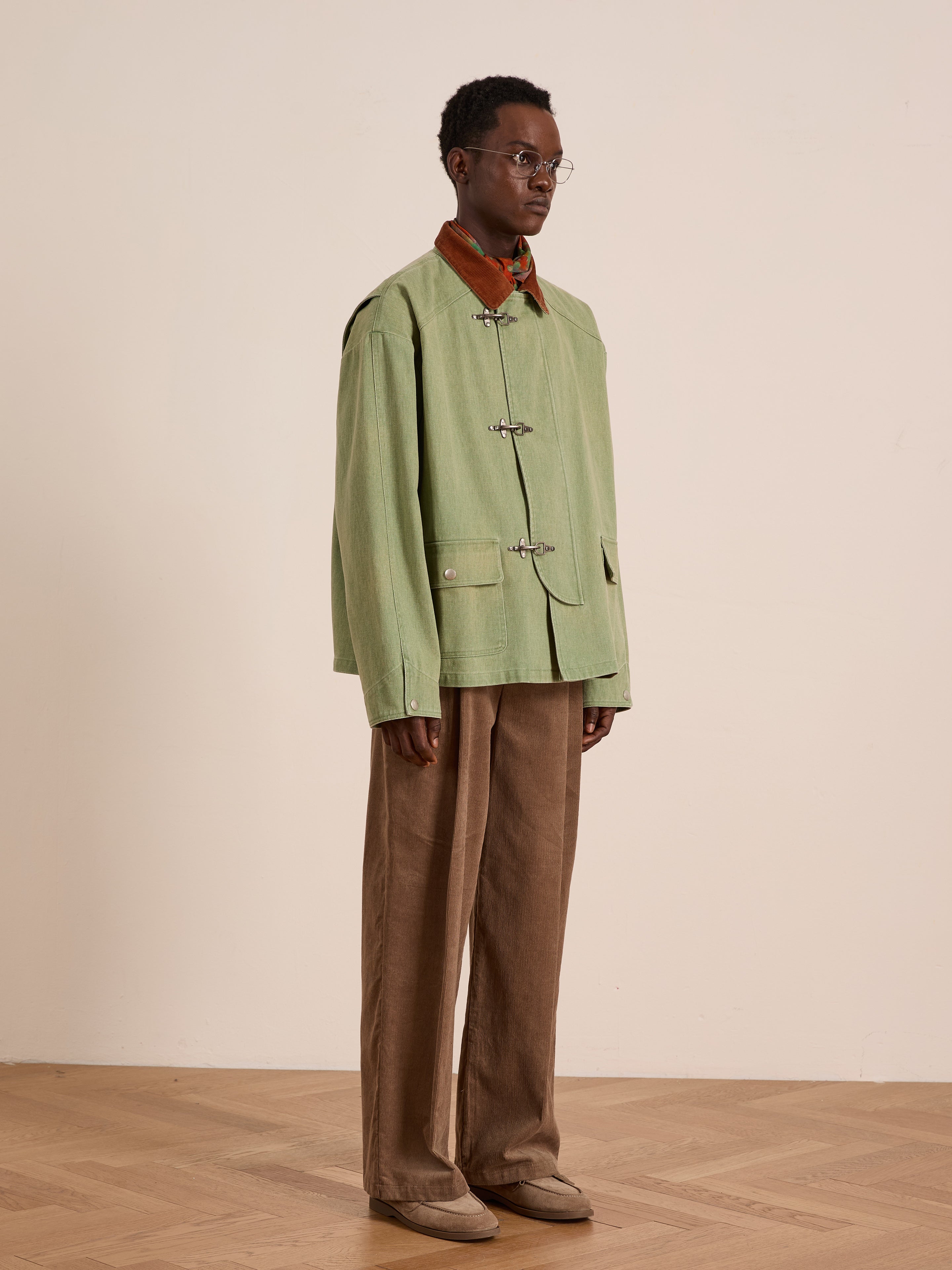 Washed Fireman Clasp Workshop Jacket