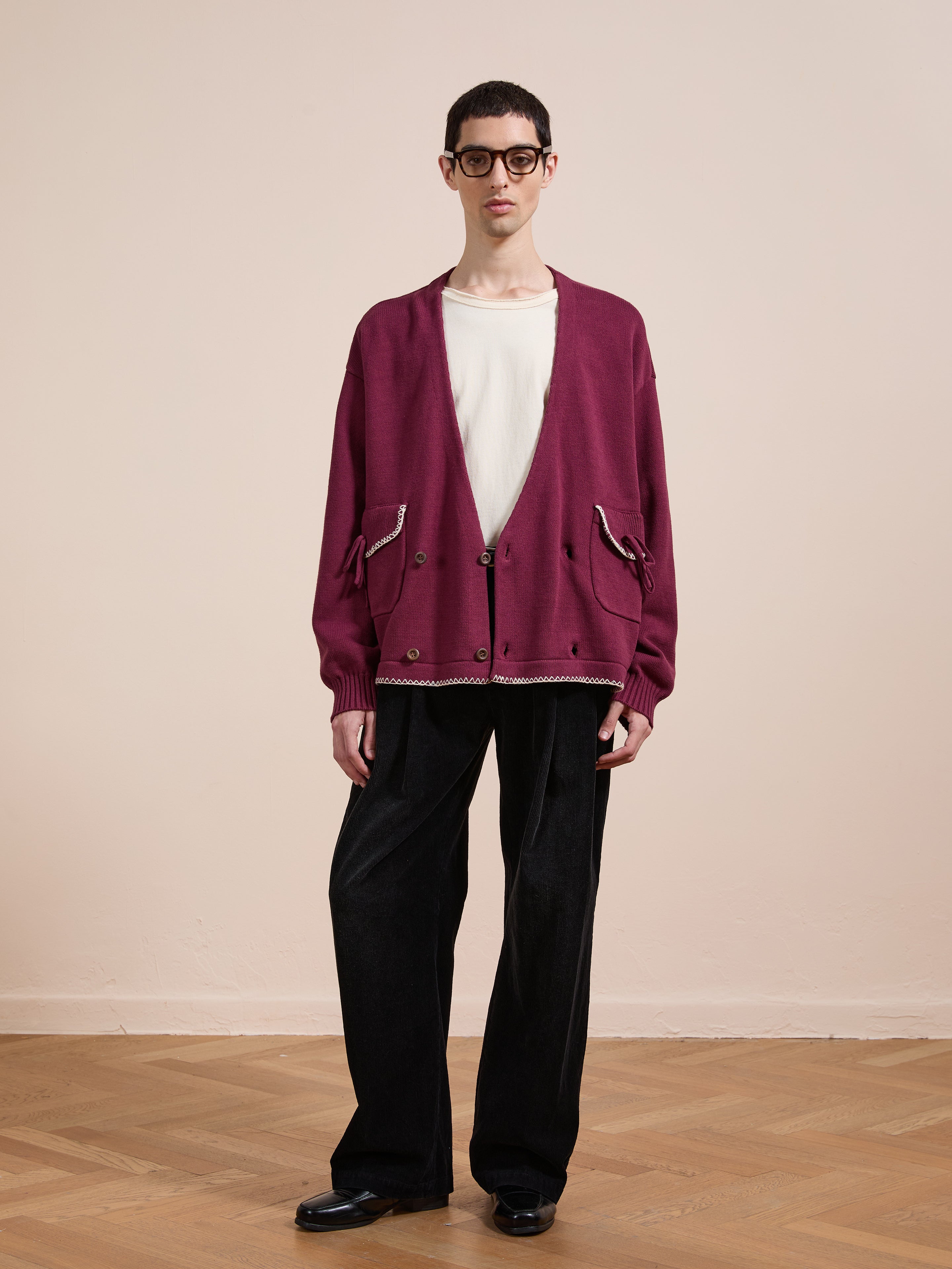 Double Breasted Bow Cardigan