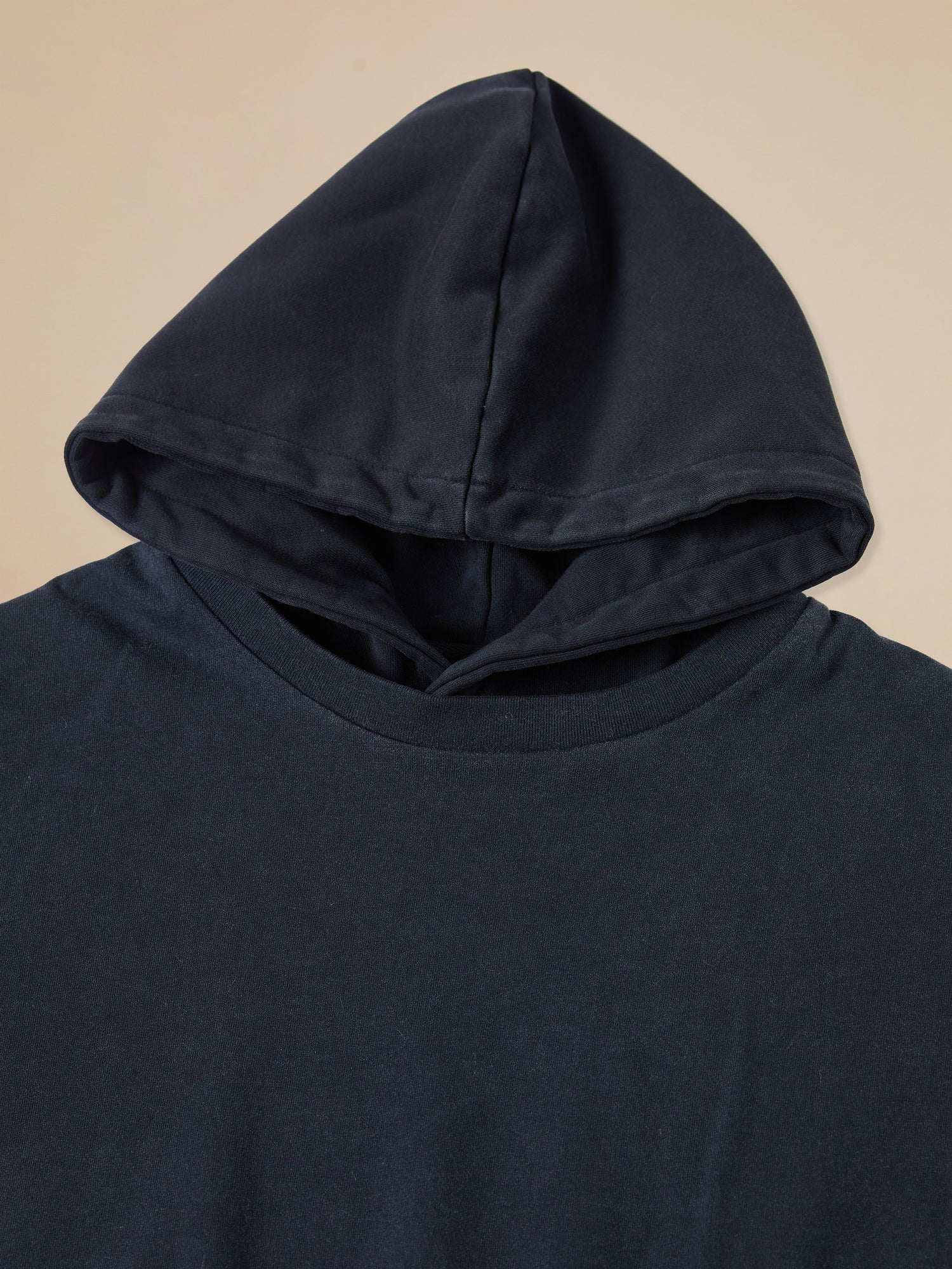 A Found Double Layer Hoodie with a hood.