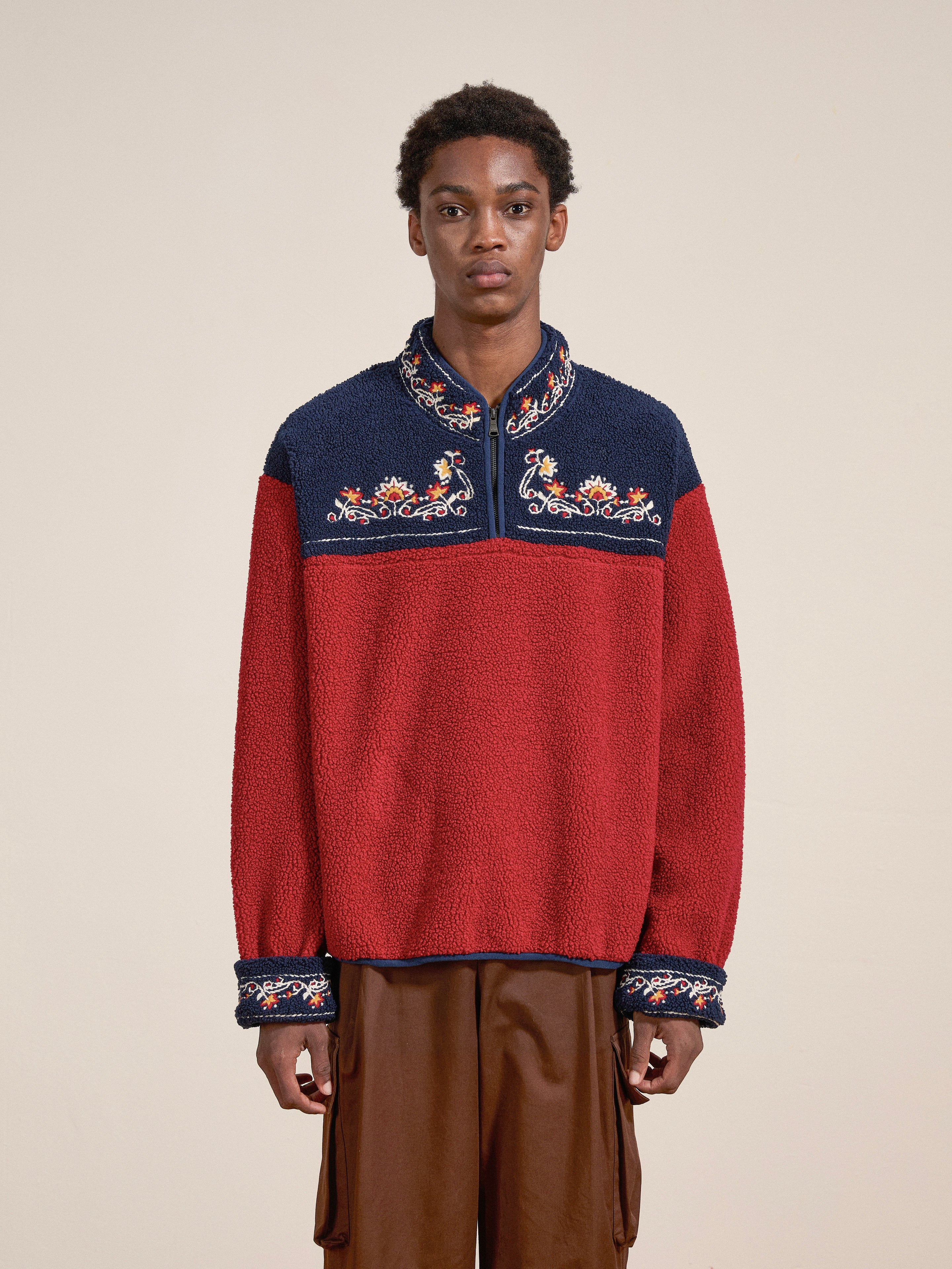 Sherpa pullover red online