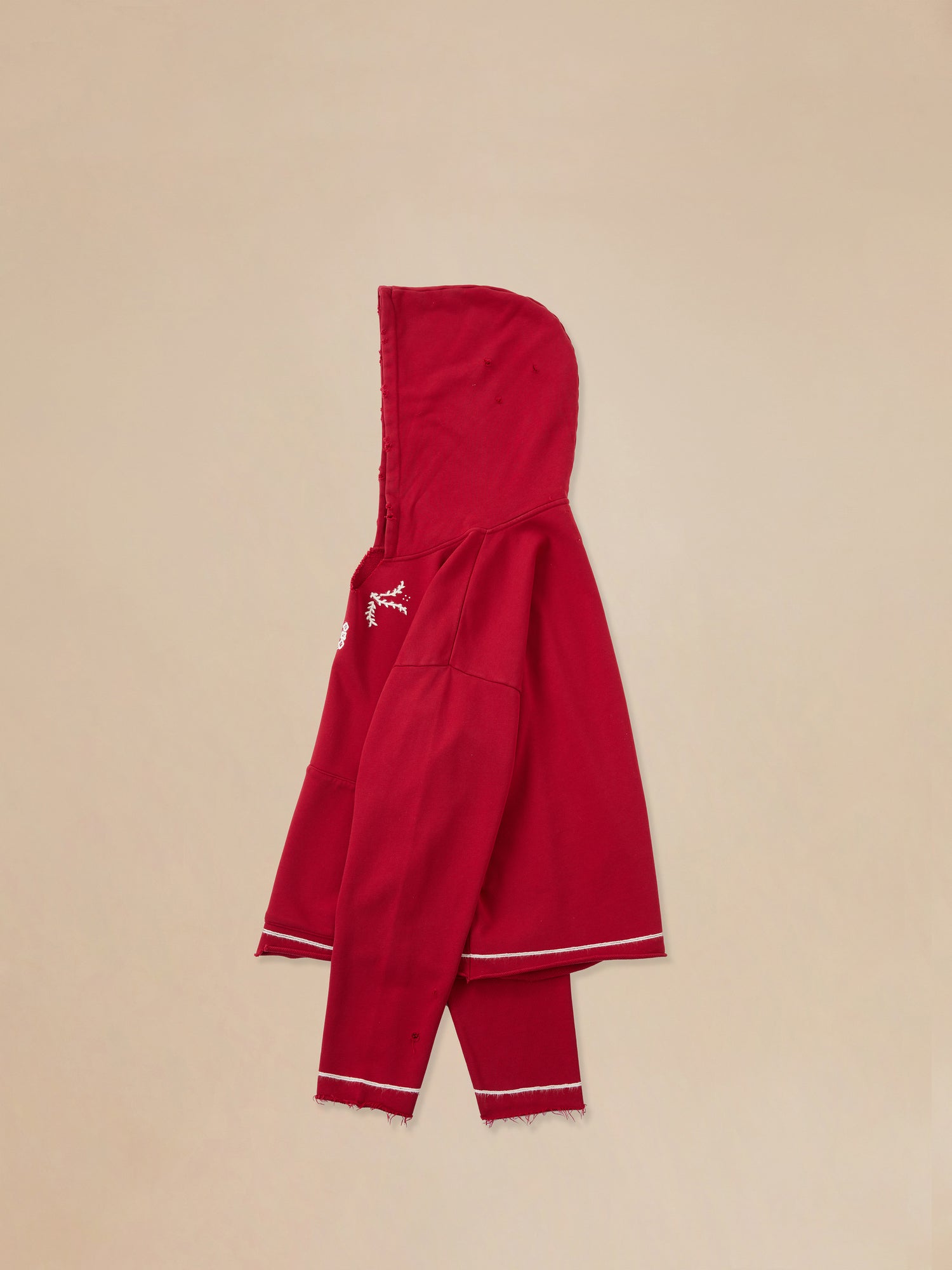 Phulkari Embroidered Hoodie in red | Found - cell image 3.
