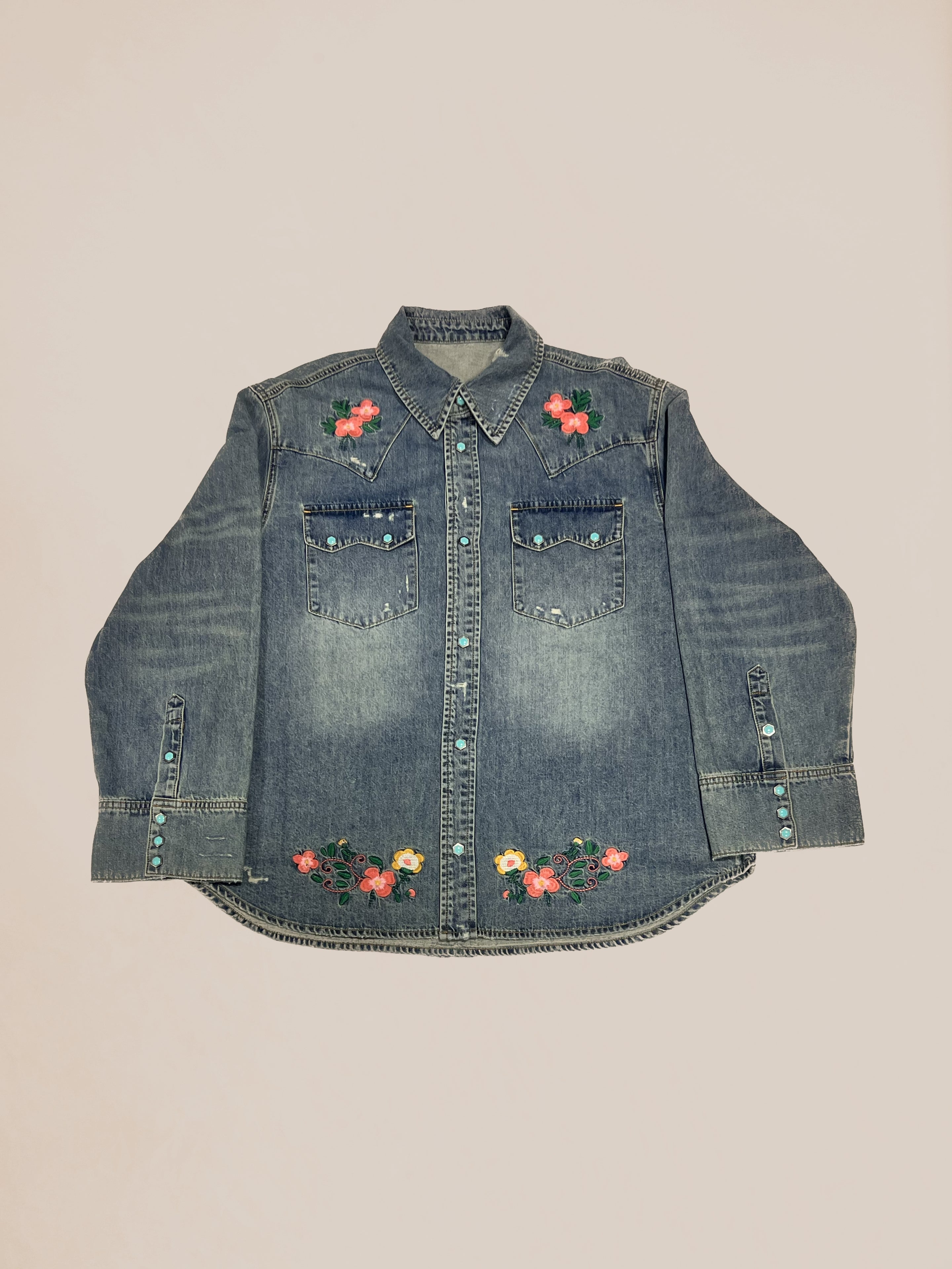 Sample 17 (Floral Embroidered Western Shirt)