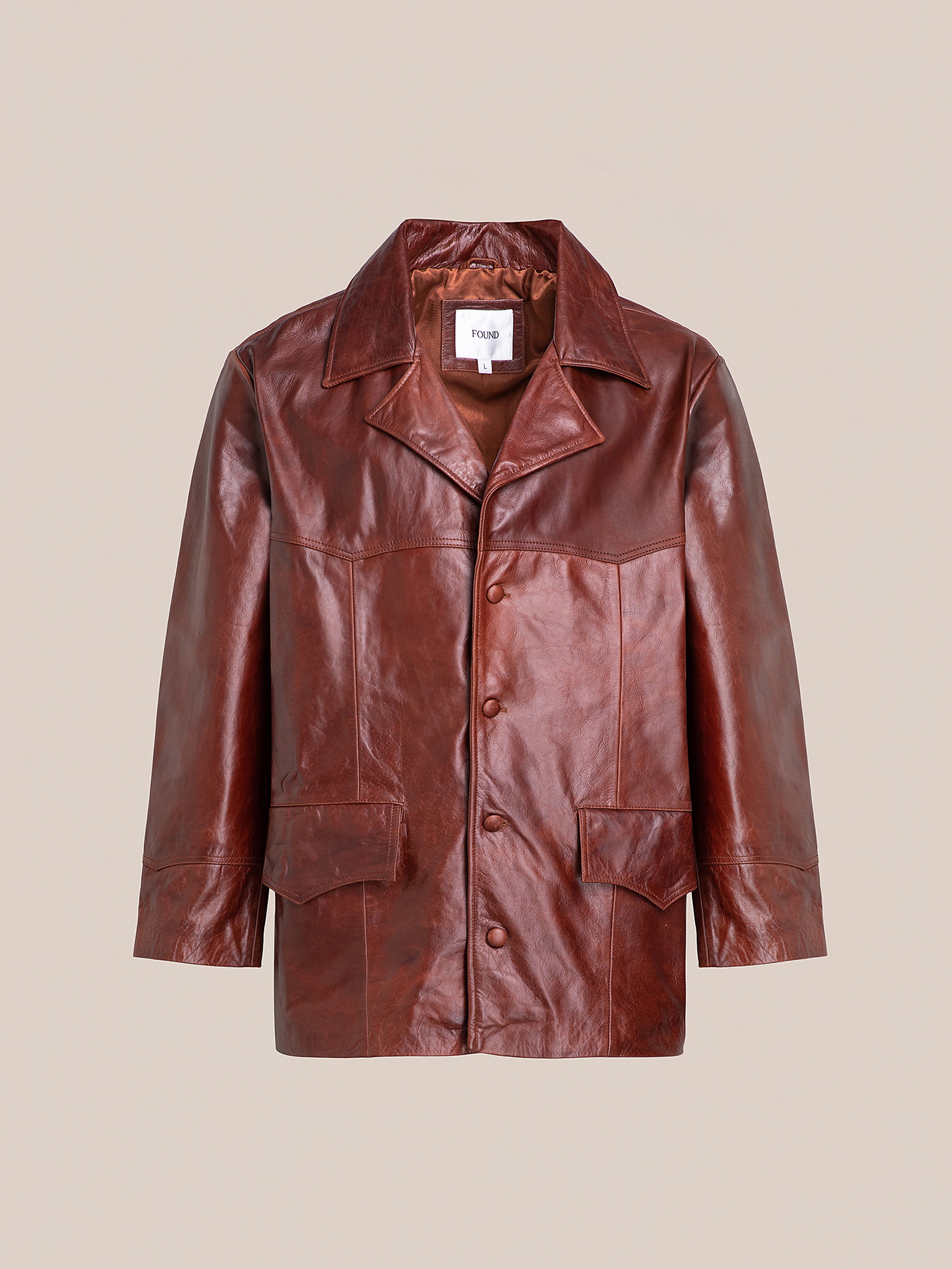 Claret Western Leather Blazer