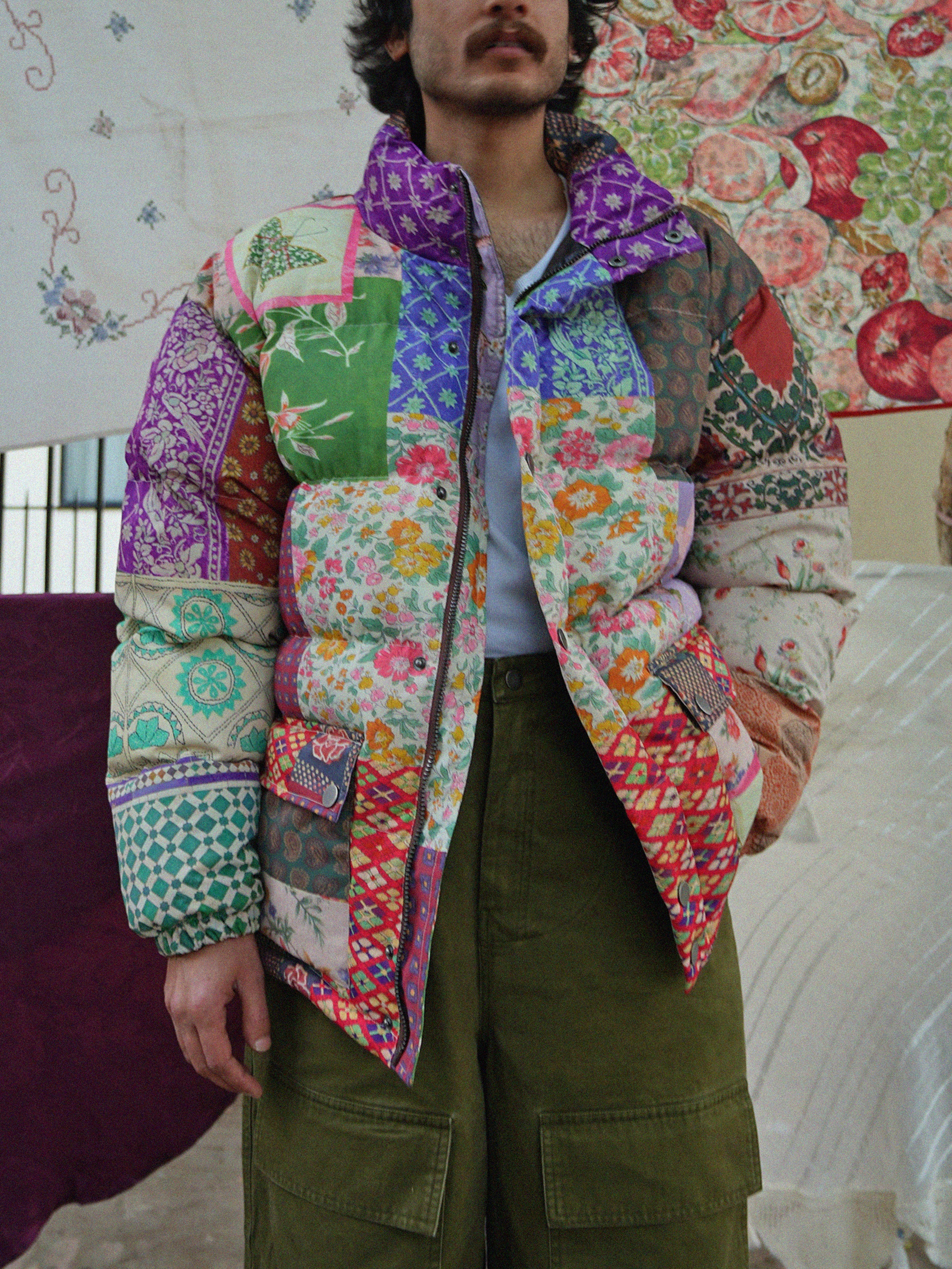 Gardenia Tapestry Puffer Jacket X Small