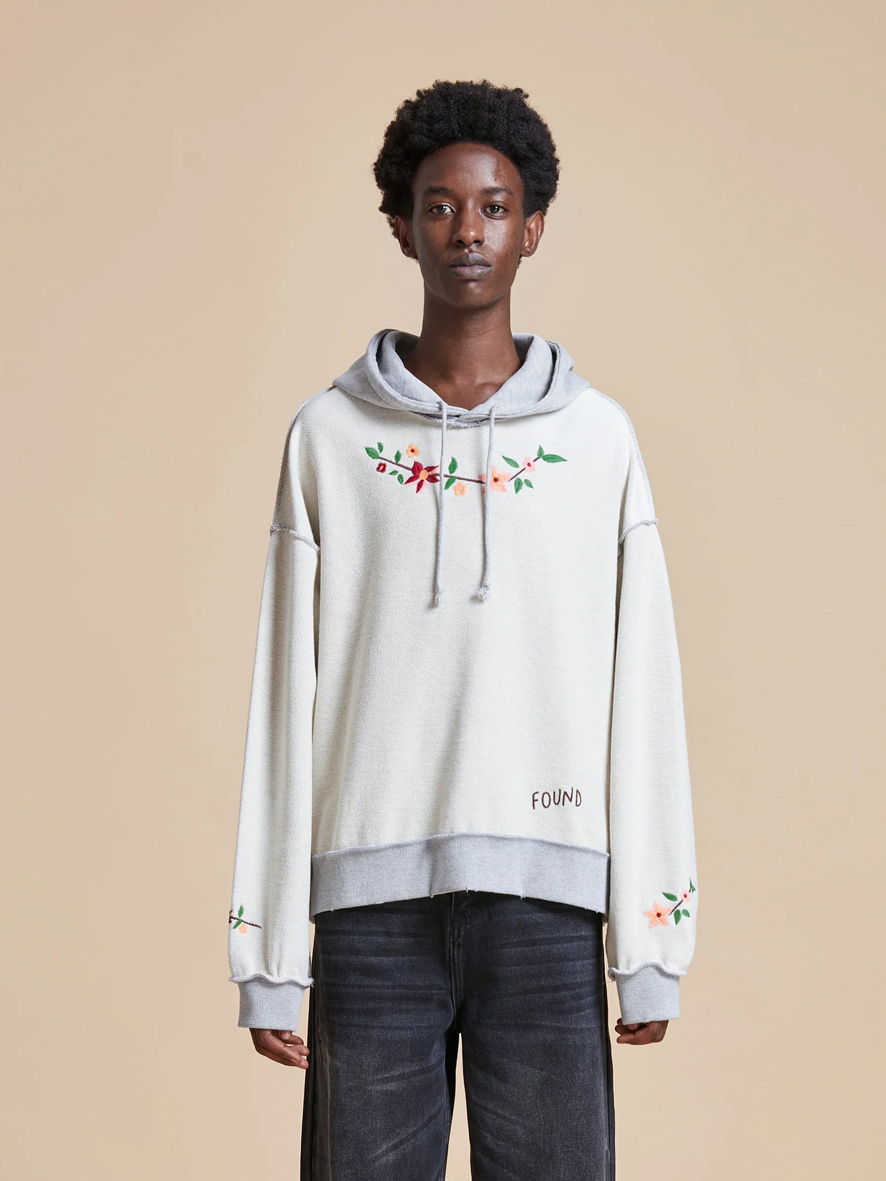 Flower store embroidered hoodie