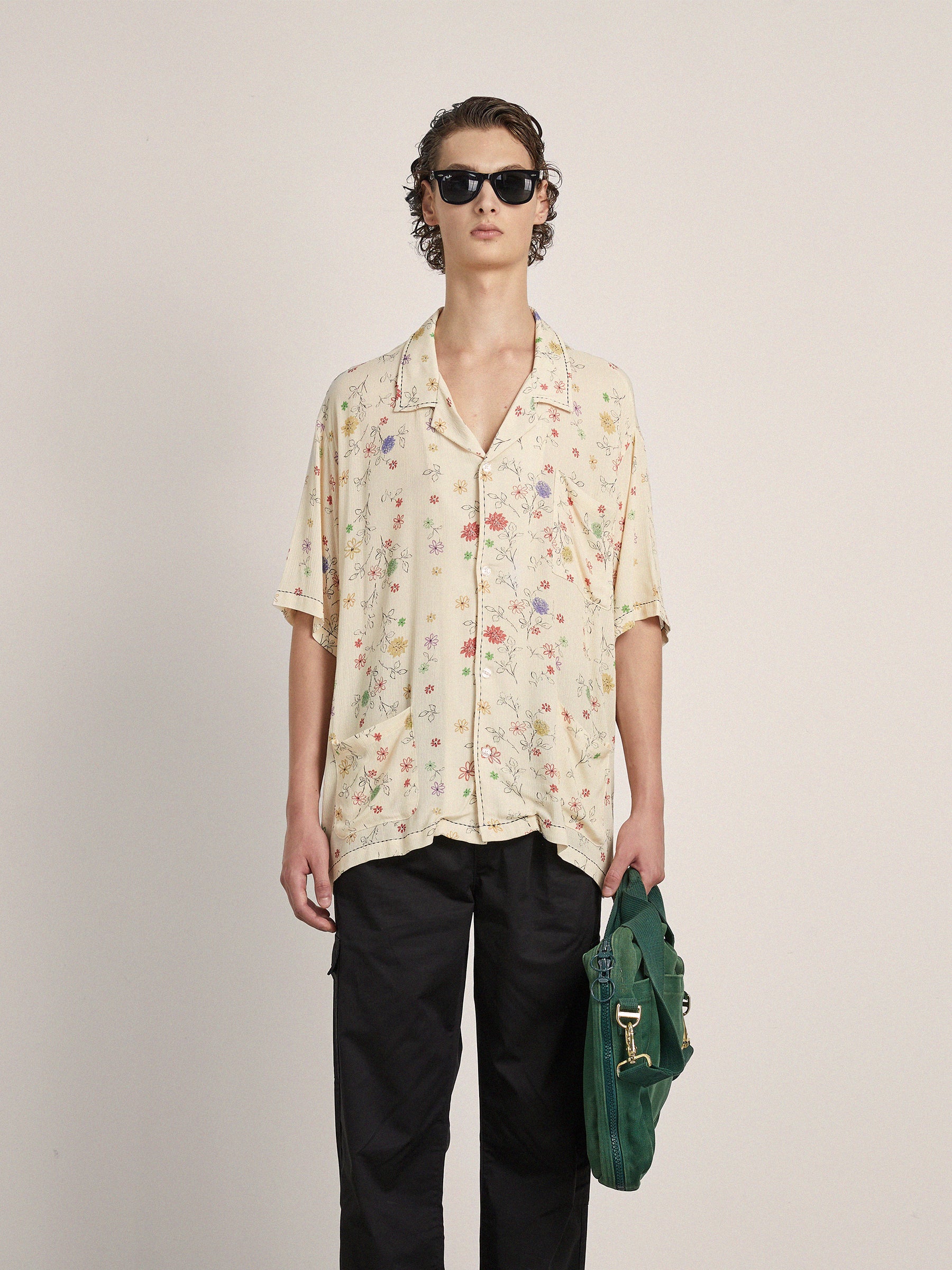 Multi Floral Camp Shirt - Small