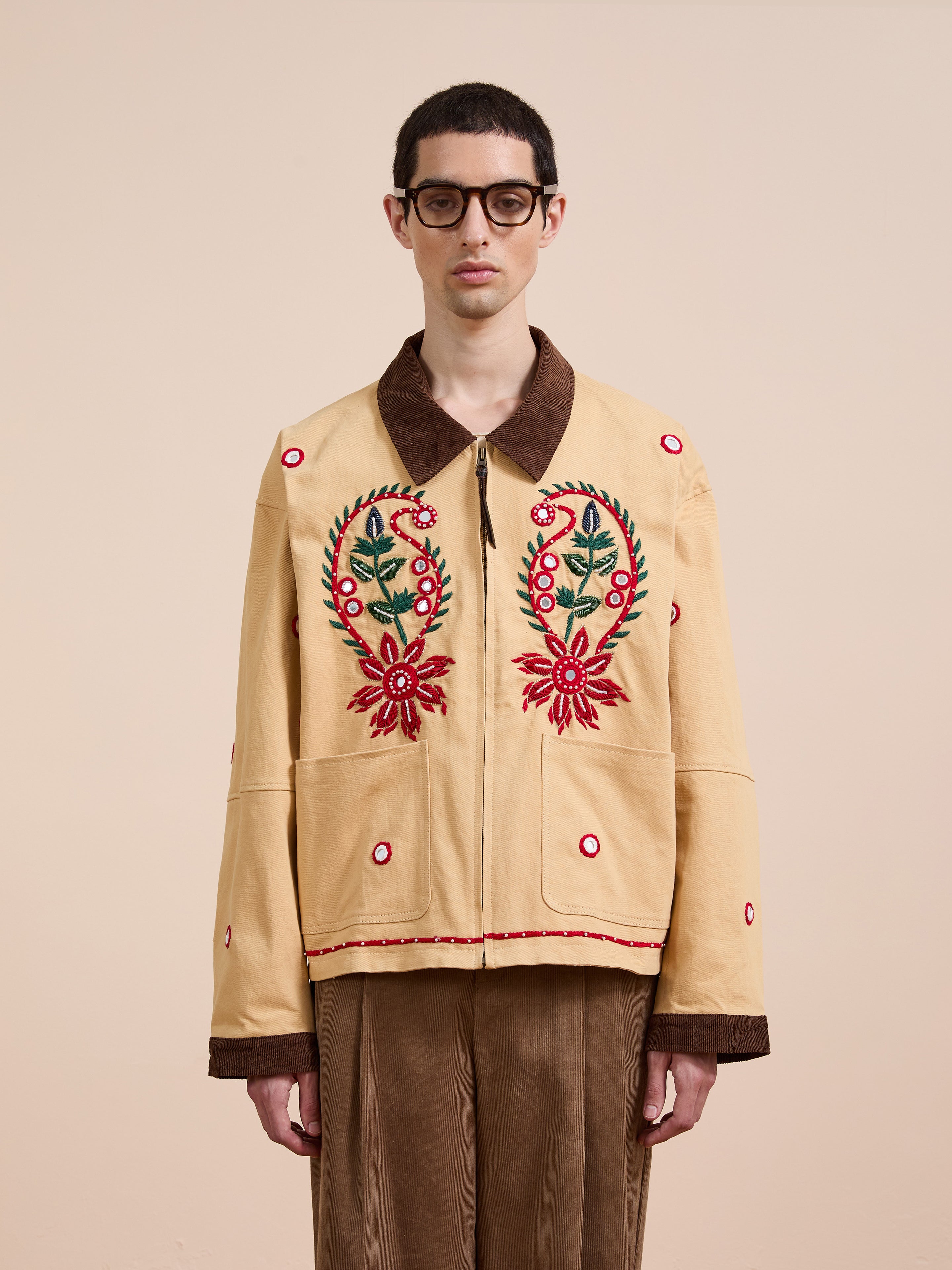 Paisley Motif Hand Embroidered Work Jacket