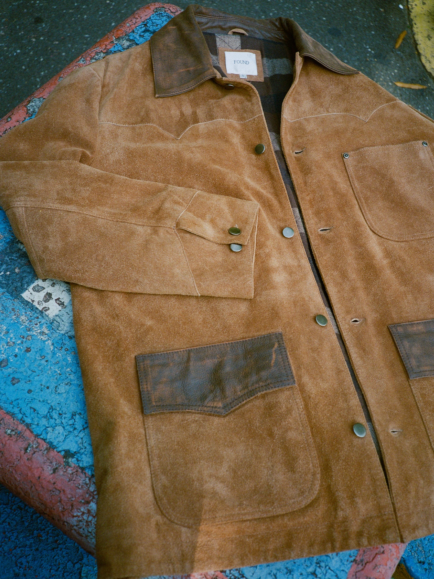 Suede Contrast Chore Jacket